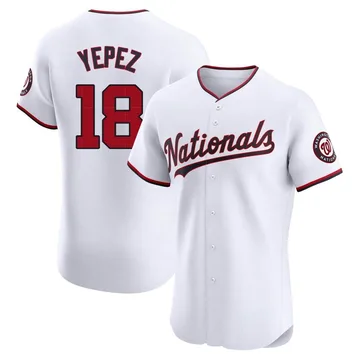 Juan Yepez Men's Washington Nationals Elite Home Jersey - White