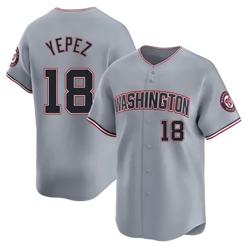 Juan Yepez Men's Washington Nationals Limited Road Jersey - Gray