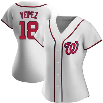 Juan Yepez Women's Washington Nationals Authentic Home Jersey - White