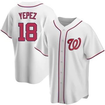 Juan Yepez Youth Washington Nationals Replica Home Jersey - White