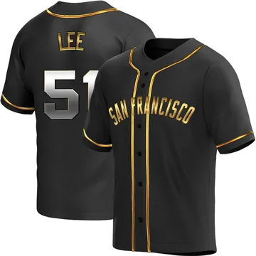 Jung Hoo Lee Men's San Francisco Giants Replica Alternate Jersey - Black Golden