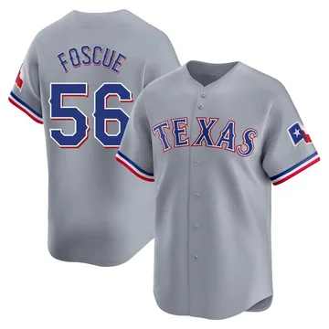 Justin Foscue Men's Texas Rangers Limited Away Jersey - Gray