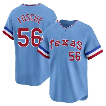 Justin Foscue Men's Texas Rangers Limited Cooperstown Collection Jersey - Light Blue