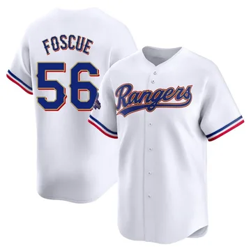 Justin Foscue Men's Texas Rangers Limited White 2024 Collection Jersey - Gold