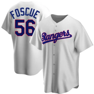 Justin Foscue Men's Texas Rangers Replica Home Cooperstown Collection Jersey - White