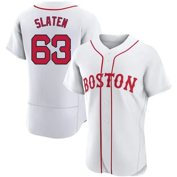 Justin Slaten Men's Boston Red Sox Authentic 2021 Patriots' Day Jersey - White