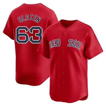 Justin Slaten Men's Boston Red Sox Limited Alternate Jersey - Red