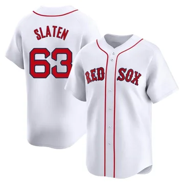 Justin Slaten Men's Boston Red Sox Limited Home Jersey - White