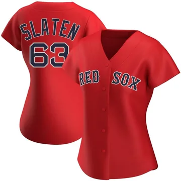 Justin Slaten Women's Boston Red Sox Authentic Alternate Jersey - Red