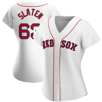 Justin Slaten Women's Boston Red Sox Authentic Home Jersey - White