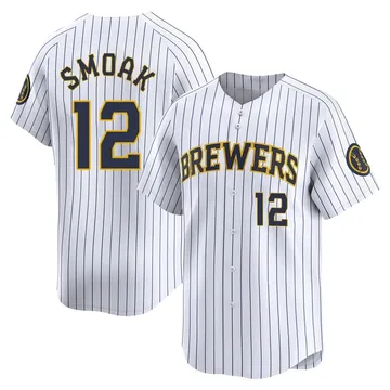 Justin Smoak Men's Milwaukee Brewers Limited Alternate Jersey - White