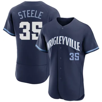 Justin Steele Men's Chicago Cubs Authentic 2021 City Connect Jersey - Navy