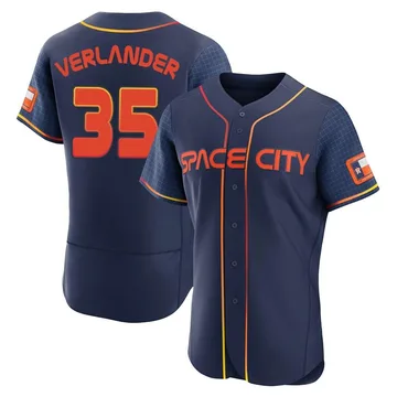 Justin Verlander Men's Houston Astros Authentic 2022 City Connect Jersey - Navy