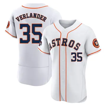 Justin Verlander Men's Houston Astros Authentic 2022 World Series Champions Home Jersey - White