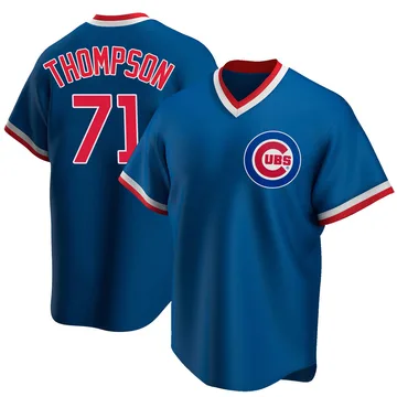 Keegan Thompson Men's Chicago Cubs Replica Road Cooperstown Collection Jersey - Royal