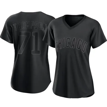 Keegan Thompson Women's Chicago Cubs Authentic Pitch Fashion Jersey - Black