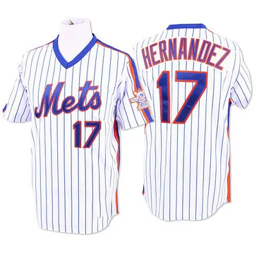 Keith Hernandez Men's New York Mets Replica Strip Throwback Jersey - White/Blue