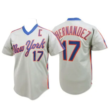 Keith Hernandez Men's New York Mets Replica Throwback Jersey - Grey