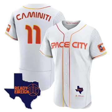 Ken Caminiti Men's Houston Astros Authentic 2023 Space City Ready 2 Reign Flex Base Jersey - White