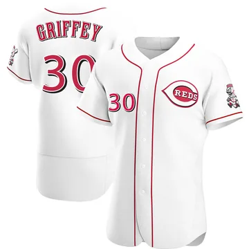 Ken Griffey Men's Cincinnati Reds Authentic Home Jersey - White