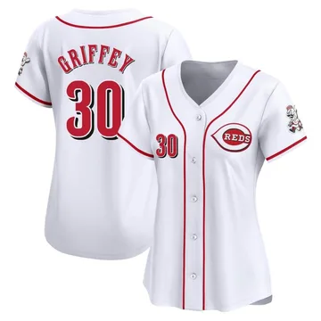 Ken Griffey Women's Cincinnati Reds Limited Home Jersey - White