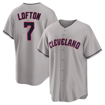 Kenny Lofton Men's Cleveland Guardians Replica Road Jersey - Gray