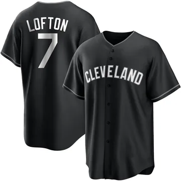 Kenny Lofton Youth Cleveland Guardians Replica Jersey - Black/White