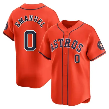 Kent Emanuel Men's Houston Astros Limited Alternate Jersey - Orange