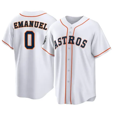 Kent Emanuel Men's Houston Astros Replica 2022 World Series Home Jersey - White