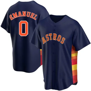 Kent Emanuel Men's Houston Astros Replica Alternate Jersey - Navy