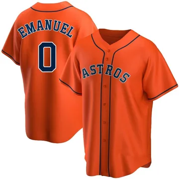 Kent Emanuel Men's Houston Astros Replica Alternate Jersey - Orange