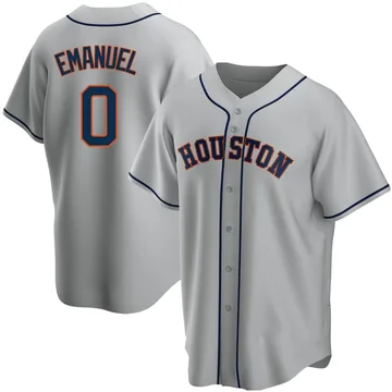 Kent Emanuel Men's Houston Astros Replica Road Jersey - Gray