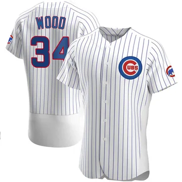 Kerry Wood Men's Chicago Cubs Authentic Home Jersey - White