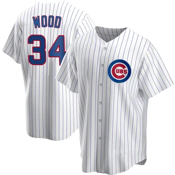 Kerry Wood Men's Chicago Cubs Replica Home Jersey - White