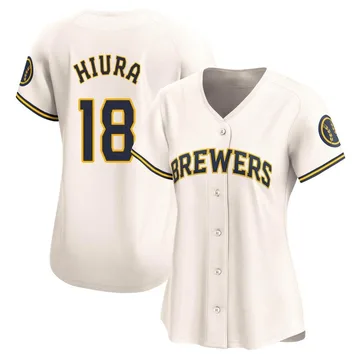 Keston Hiura Women's Milwaukee Brewers Limited Home Jersey - Cream