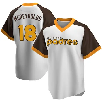 Kevin Mcreynolds Men's San Diego Padres Replica Home Cooperstown Collection Jersey - White