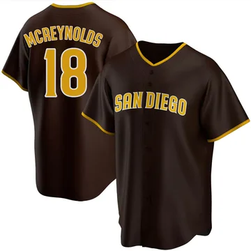 Kevin Mcreynolds Men's San Diego Padres Replica Road Jersey - Brown