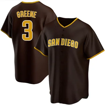 Khalil Greene Men's San Diego Padres Replica Road Jersey - Brown