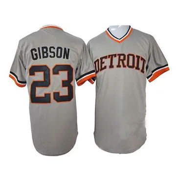 Kirk Gibson Men's Detroit Tigers Authentic 1968 Throwback Jersey - Grey