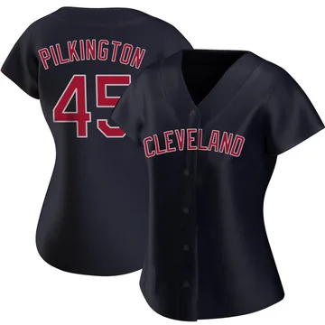 Konnor Pilkington Women's Cleveland Guardians Authentic Alternate Jersey - Navy