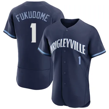 Kosuke Fukudome Men's Chicago Cubs Authentic 2021 City Connect Jersey - Navy