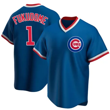 Kosuke Fukudome Men's Chicago Cubs Replica Road Cooperstown Collection Jersey - Royal