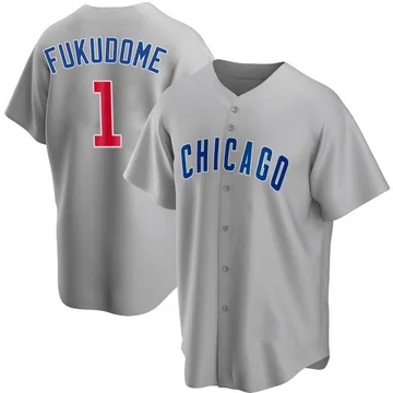 Kosuke Fukudome Men's Chicago Cubs Replica Road Jersey - Gray