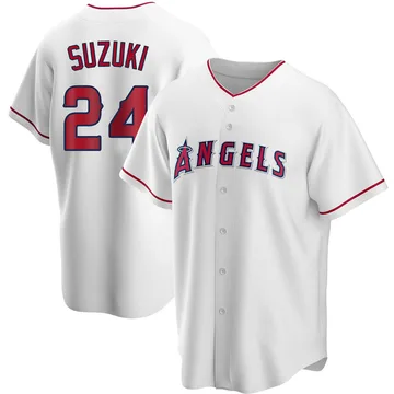 Kurt Suzuki Men's Los Angeles Angels Replica Home Jersey - White