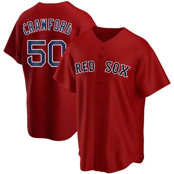 Kutter Crawford Men's Boston Red Sox Replica Alternate Jersey - Red