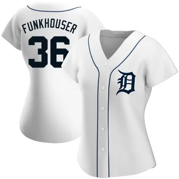 Kyle Funkhouser Women's Detroit Tigers Authentic Home Jersey - White