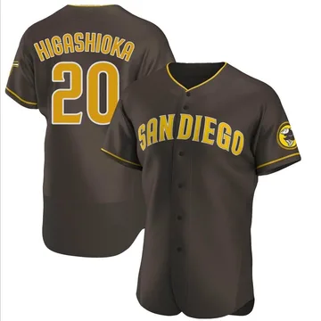 Kyle Higashioka Men's San Diego Padres Authentic Road Jersey - Brown