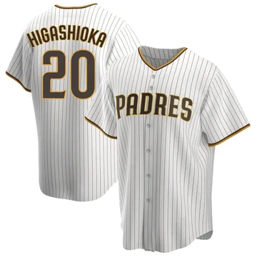 Kyle Higashioka Men's San Diego Padres Replica Home Jersey - White/Brown