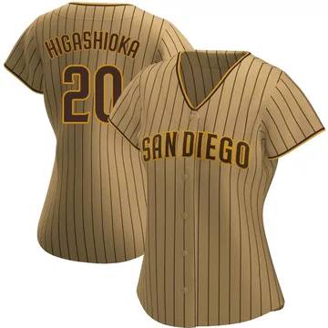 Kyle Higashioka Women's San Diego Padres Authentic Alternate Jersey - Tan/Brown