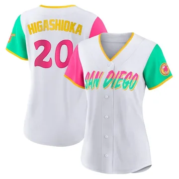 Kyle Higashioka Women's San Diego Padres Replica 2022 City Connect Jersey - White